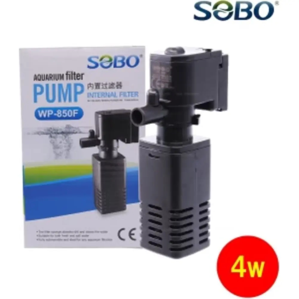 Sobo WP 850F Akvaryum İç Filtre 4W 400 L/S Yüksek Debi ve Mekanik Temizlik
